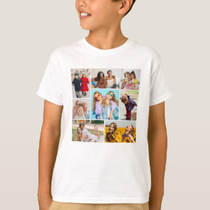 Camiseta Crie sua própria colagem de 8 fotos