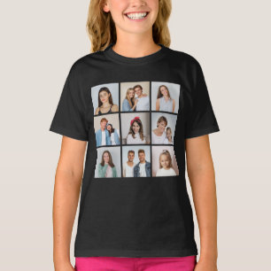 Camiseta Crie Sua Própria Colagem de 9 Fotos