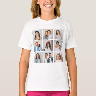 Camiseta Crie Sua Própria Colagem de 9 Fotos