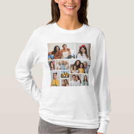 Camiseta Crie sua própria colagem de fotos