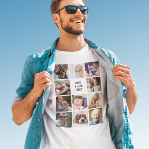Camiseta Crie sua própria colagem de fotos