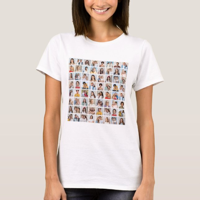 Camiseta Crie Sua Própria Colagem De Fotos 64 (Frente)