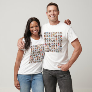 Camiseta Crie Sua Própria Colagem de Fotos 64 Unisexo