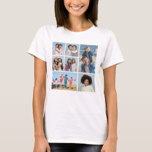 Camiseta Crie sua própria colagem de fotos 7