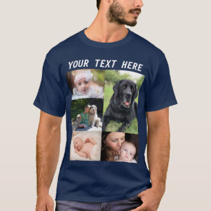 Camiseta Crie sua própria colagem de fotos da família