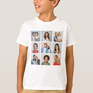 Camiseta Crie sua própria colagem de fotos de 9