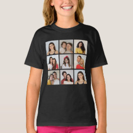 Camiseta Crie sua própria colagem de fotos de 9