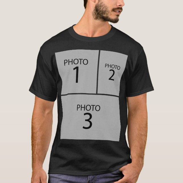 Camiseta Crie sua própria COLAGEM DE FOTOS Personalizada 3 (Frente)
