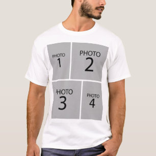 Camiseta Crie sua própria COLAGEM DE FOTOS Personalizada 4