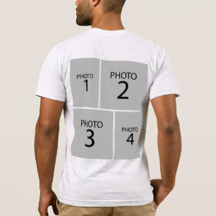 Camiseta Crie sua própria COLAGEM FOTOGRÁFICA Personalizada