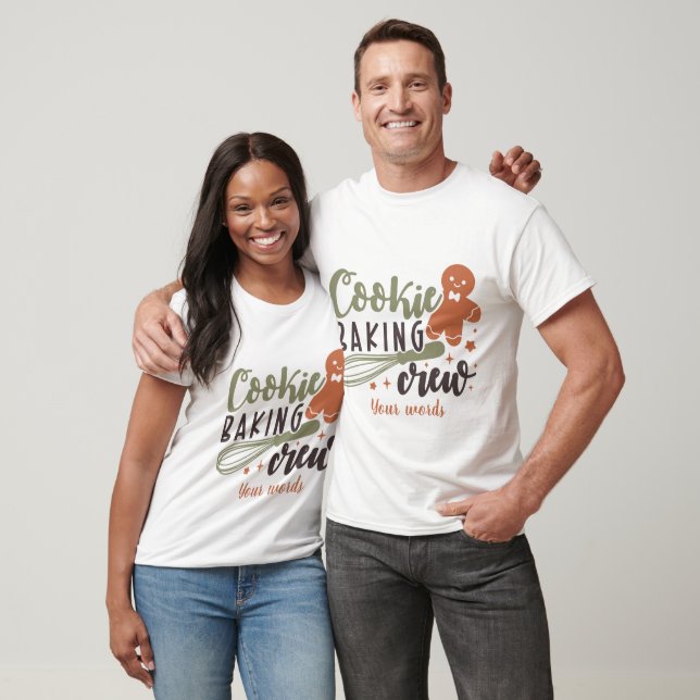 Camiseta Crie Sua Própria Equipe de Confeitaria de Biscoito (Unissex)