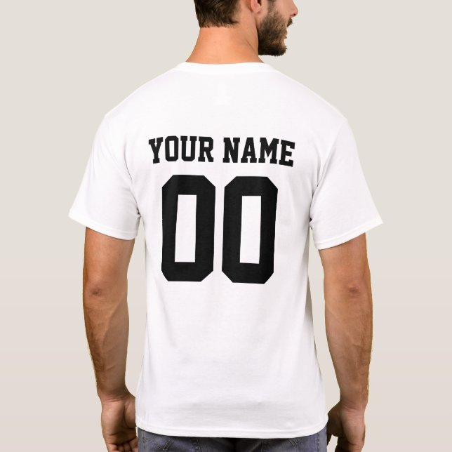 Camiseta Crie sua própria Equipe de Esporte Personalizada J (Verso)