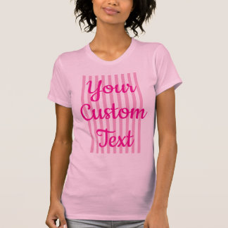 Camiseta Crie Sua Própria Faixa de Tipografia Rosa Quente