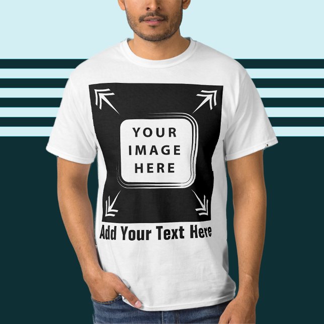 Camiseta Crie sua própria foto e texto personalizados (create your own personalized gifts
custom gifts for men, create your own presents gifts
add custom )