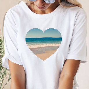 Camiseta Crie sua própria foto em forma de coração