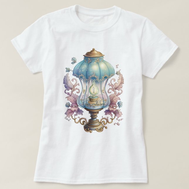 Camiseta Crie Sua Própria Lâmpada Ornada de Fada (Frente do Design)