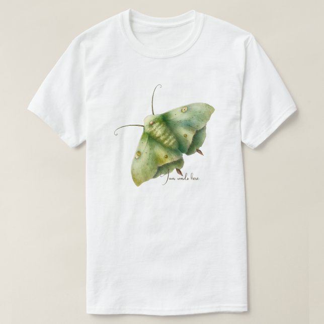 Camiseta Crie Sua Própria Mariposa Fantástica Verde (Frente do Design)