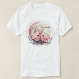 Camiseta Crie Sua Própria Mariposa Lua Rosa