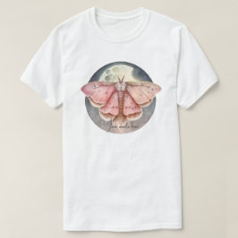 Camiseta Crie Sua Própria Mariposa Rosa da Lua Cheia