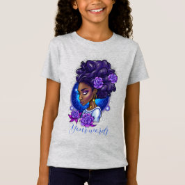 Camiseta Crie sua própria mulher negra e Rosas roxos