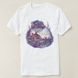 Camiseta Crie Sua Própria Paisagem de Fantasia Roxa