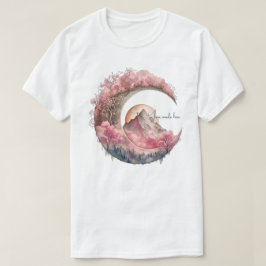 Camiseta Crie sua própria paisagem de lua de flores de cere