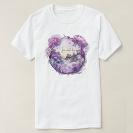 Camiseta Crie sua própria paisagem do castelo mágico roxo