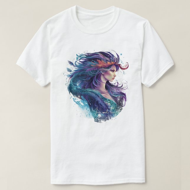 Camiseta Crie Sua Própria Sereia Mítica (Frente do Design)