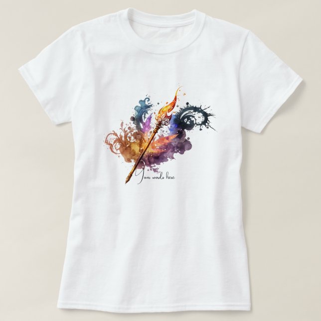 Camiseta Crie sua própria varinha de incêndio (Frente do Design)