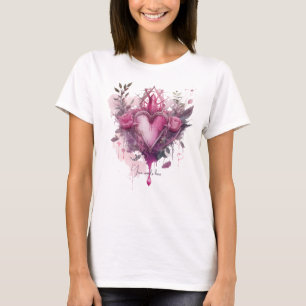 Camiseta Crie Sua Própria Vela De Amor Rosa