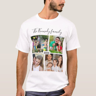 Camiseta Crie Suas Próprias 4 Férias Familiares De Colagem