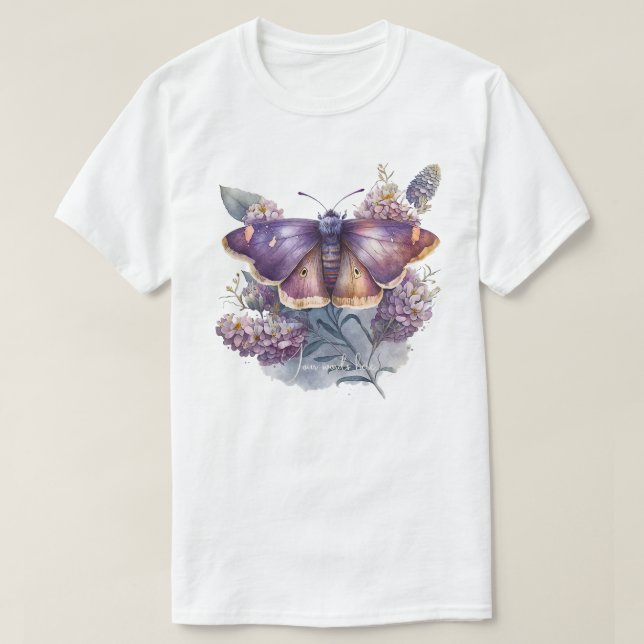 Camiseta Crie Suas Próprias Flores Silvestres de Mariposa R (Frente do Design)