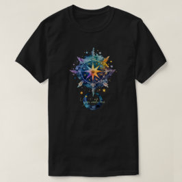 Camiseta Crie Suas Próprias Penas Boho, Lua e Estrela
