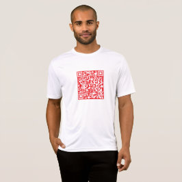 Camiseta Crie um código QR vermelho digitalizável (editável