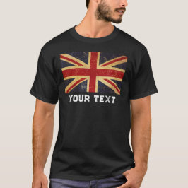 Camiseta Crie uma bandeira personalizada da Union Jack brit