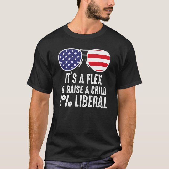 Camiseta Crie uma criança 0 liberal 4 de julho (Frente)