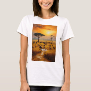 Camiseta Crie uma imagem de um elefante majestoso andando p