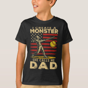 Camiseta Criei Um Monstro Ela Me Chama De Pai Dia Dos Pais
