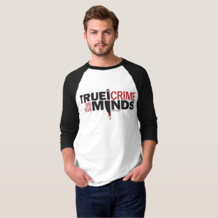 Camiseta Crime real em nossa mente basebol