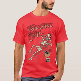 Camiseta Crime Verdadeiro E Vintagem Do Esqueleto De Chill 