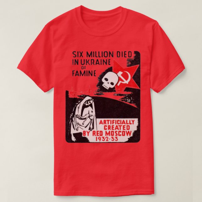 Camiseta Crimes soviéticos na Ucrânia na década de 1930 (Frente do Design)