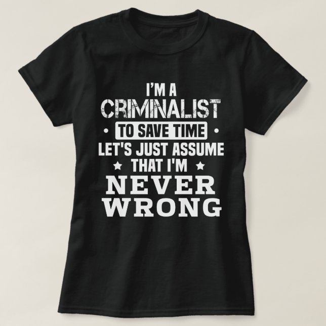 Camiseta Criminalista (Frente do Design)