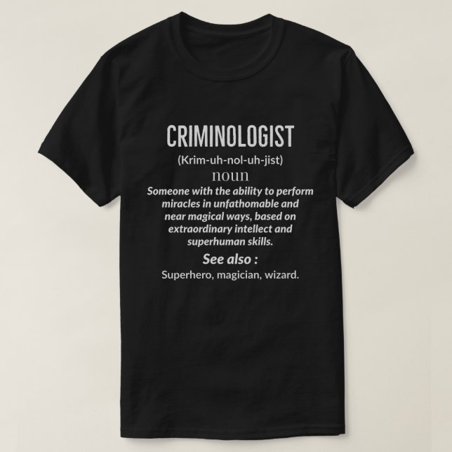 Camiseta Criminologista (Frente do Design)