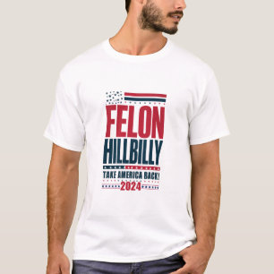 Camiseta Criminoso Caipira 2024 Trump Vance Eleição 2024