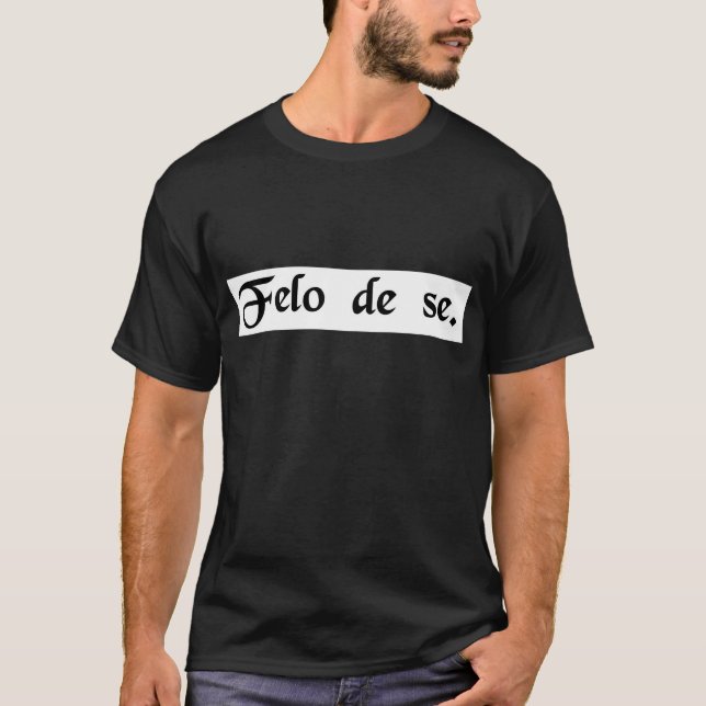 Camiseta Criminoso dsi mesmo. (Suicídio) (Frente)
