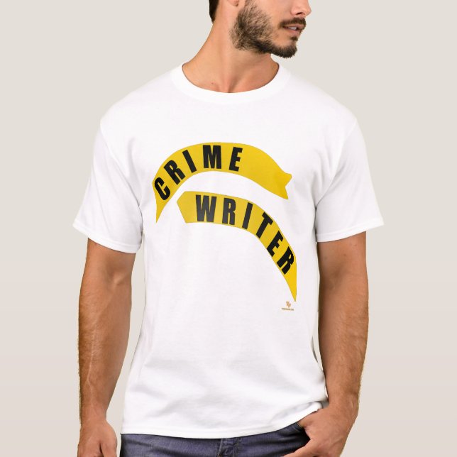 Camiseta Criminoso escritor de diversão Cheeky Design (Frente)