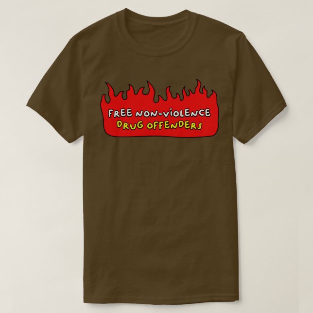 Camiseta Criminosos Gratuitos Não Violentos ACAB (Frente do Design)
