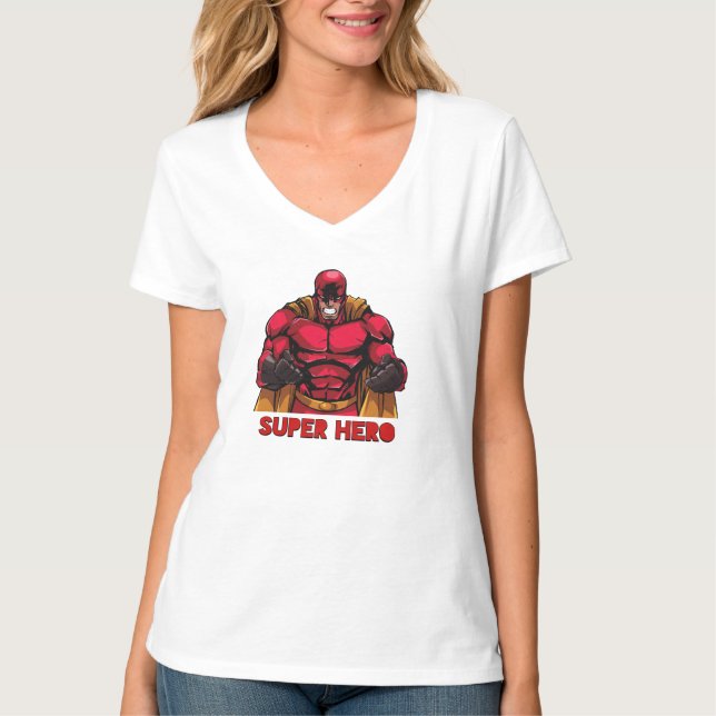Camiseta "Crimson Defender Mulheres com Videocasse (Frente)