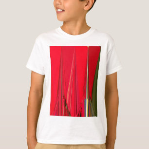 Camiseta Crimson Petal Symphony: Uma Palestra Design Vermel