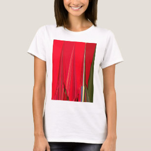 Camiseta Crimson Petal Symphony: Uma Palestra Design Vermel